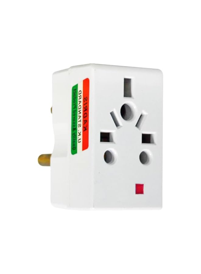 KADRIS Kadris MU-1075 13A Universal Travel Plug Adapter, White  - Image 2