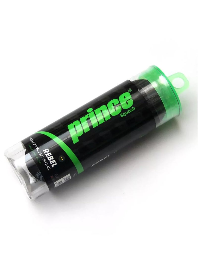 Prince Squash Balls Rebel Double Yellow 3B Tube  - Image 1