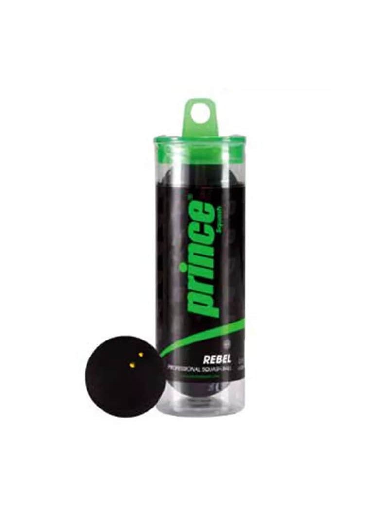 Prince Squash Balls Rebel Double Yellow 3B Tube  - Image 2