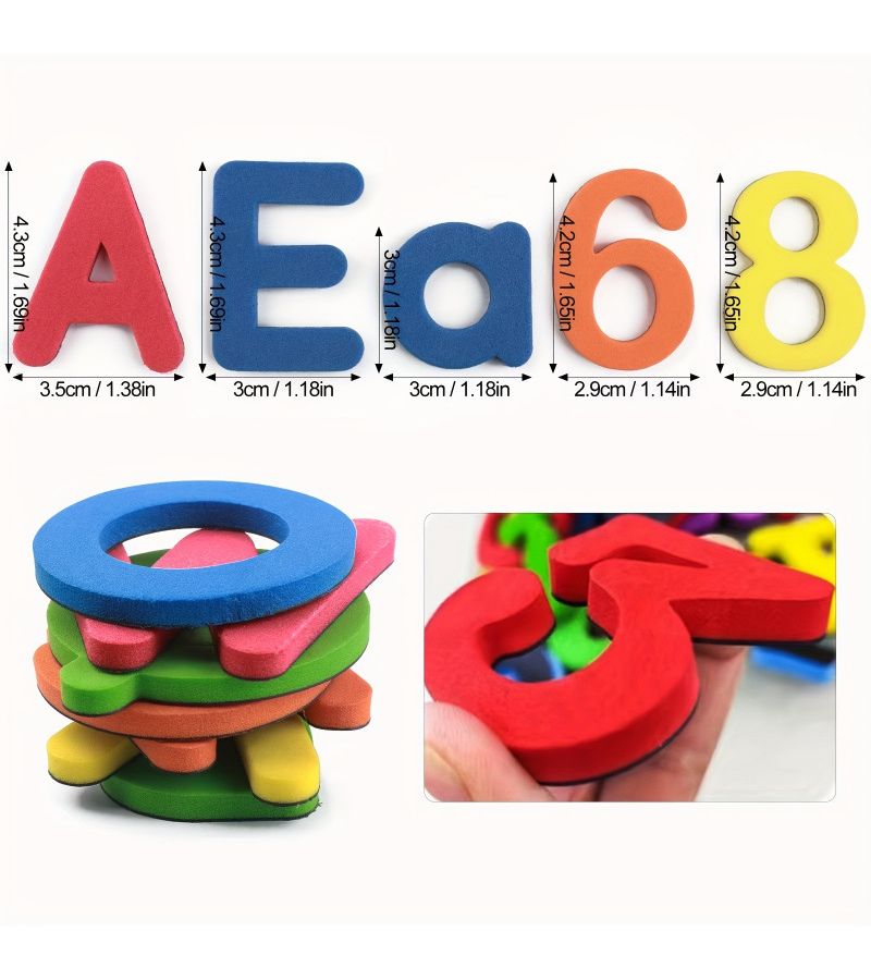 Educational Magnetic Alphabet Number Fridge Magnets 50pcs Learning Toys Gifts - Image 3
