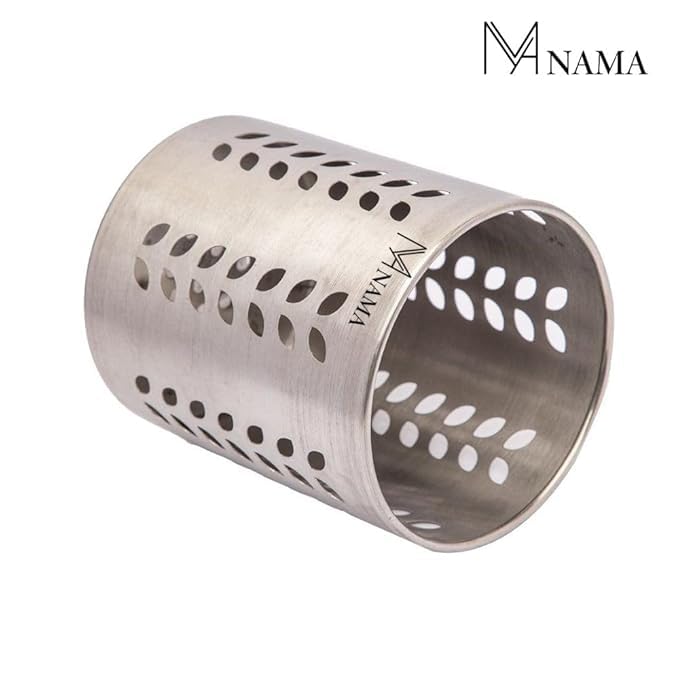 NAMA NAMA Stainless Steel Multipurpose Cutlery Stand for Kitchen Spoon Stand Pen Stand Cutlery Holder Spoon Holder for Kitchen Dining Table Set of 4 Size 7cm 10cm  - Image 3