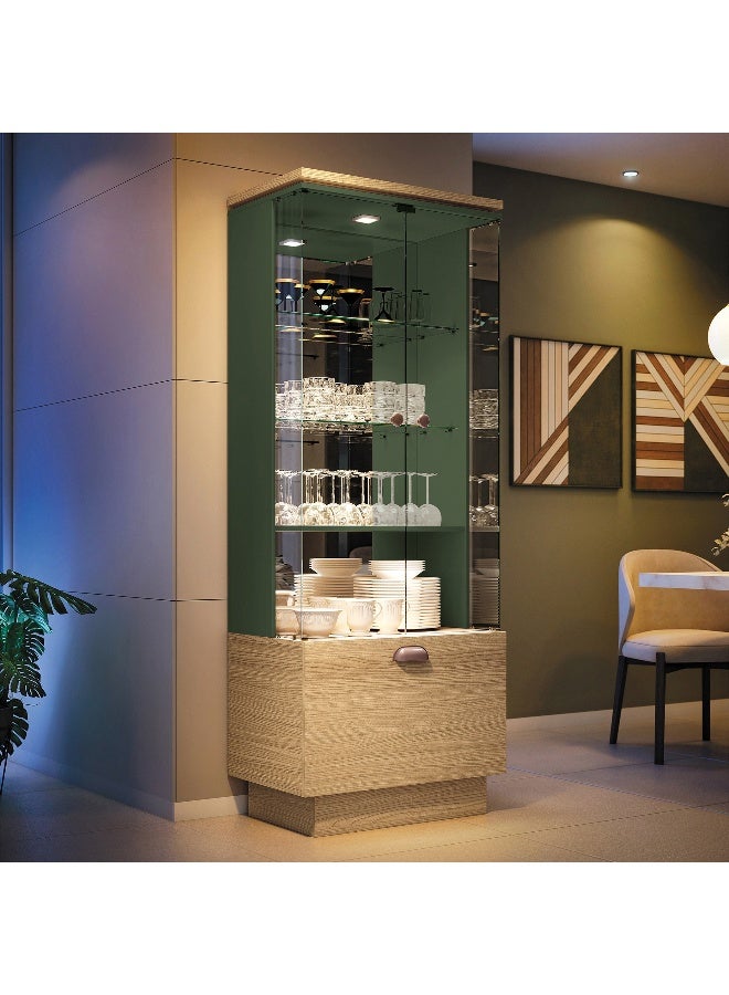 Home Box Aura Glass Door Curio Cabinet - Image 1
