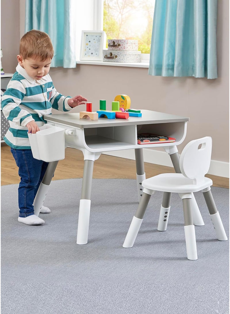 Children’s Learning Study Table with 2 Chairs – Adjustable Height, Wooden Design - Image 4