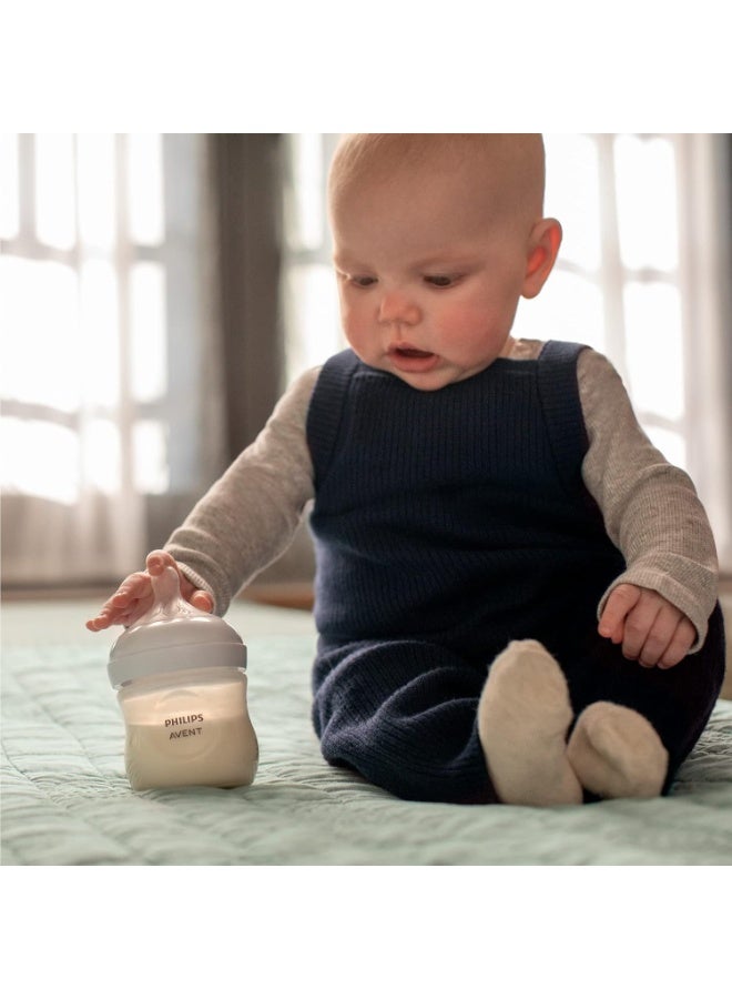 فيليبس زجاجة رضاعة فيليبس أفنت Natural Response - زجاجة حليب 125 مل لحديثي الولادة - آمنة وخالية من BPA - تصميم طبيعي وعملي - Image 4