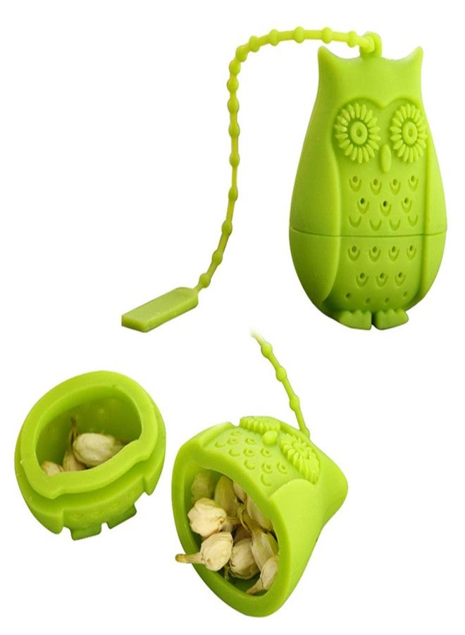 Tvoip 3Pcs Food Grade Silicone Tea Infuser Filter Creative Cartoon Owl Tea Strainer Container Reusable Tea Bags Teapots Accessories - Image 2