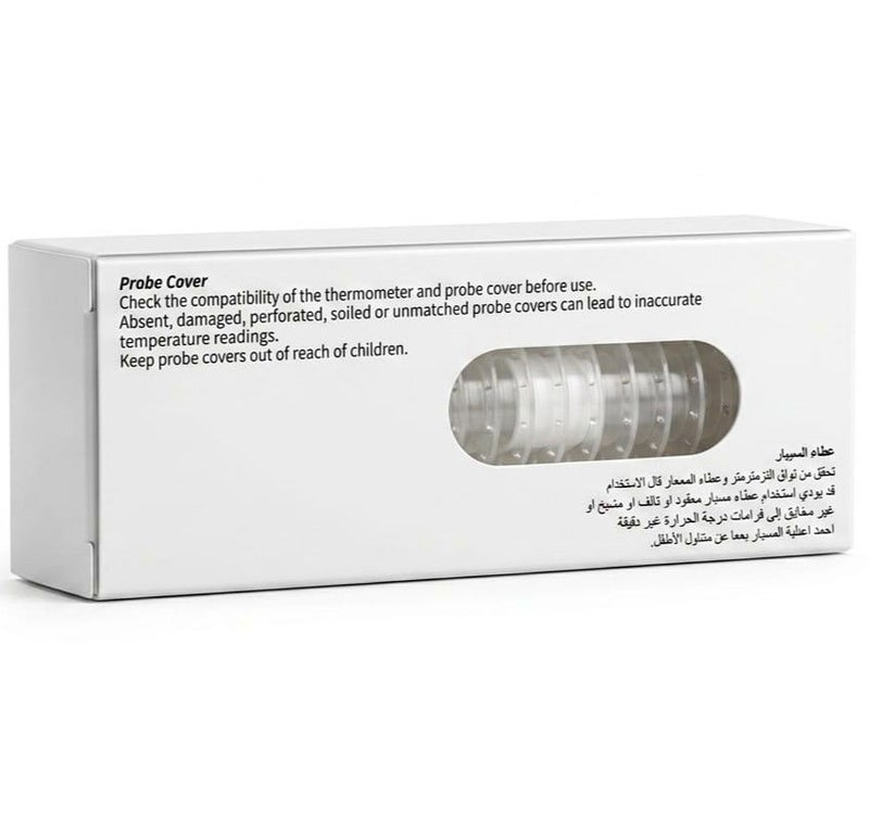 iCare Hygienic, single-use protective probe covers designed for digital and infrared thermometers. They prevent cross-contamination and ensure maximum hygiene without affecting the accuracy of temperature readings. - Image 2