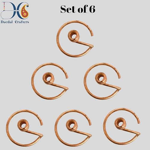 Daedal Crafters Wick Holder Spring for Deepam (Set of 6) Metal Niranjan Kadi, Diya Batti Stand for Pooja, Varamahalakshmi, Navarathri, Gowri Ganesha & Festival Use - Image 3