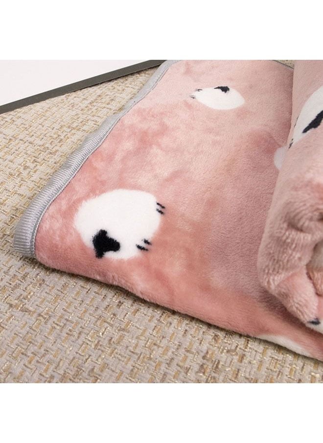 hibobi Cute Sheep Printed Soft Flannel Blanket Microfiber Super Soft Warm Plush Cozy Lightweight Baby Blanket 100*70cm  - Image 3