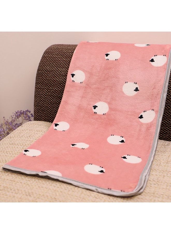 hibobi Cute Sheep Printed Soft Flannel Blanket Microfiber Super Soft Warm Plush Cozy Lightweight Baby Blanket 100*70cm  - Image 2