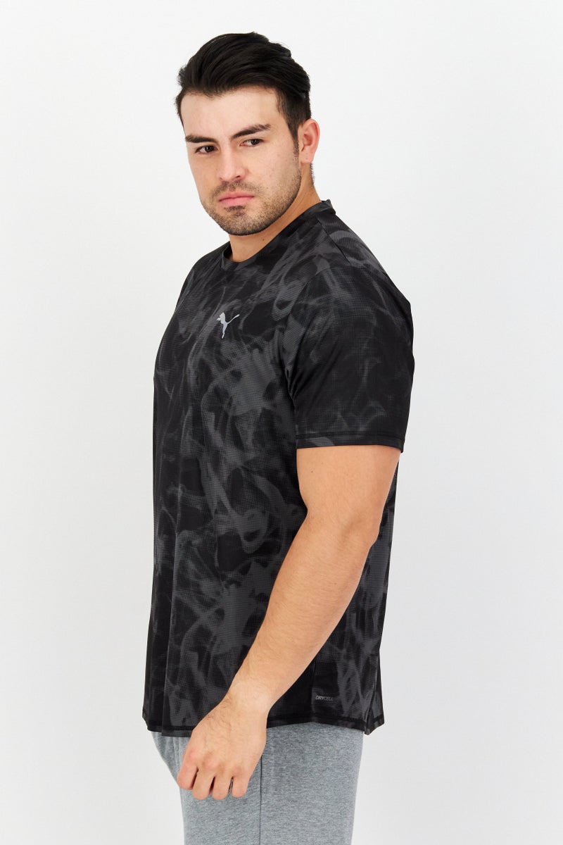 PUMA Men Sportswear Fit Short Sleeve Running T-Shirt, Black - Image 2