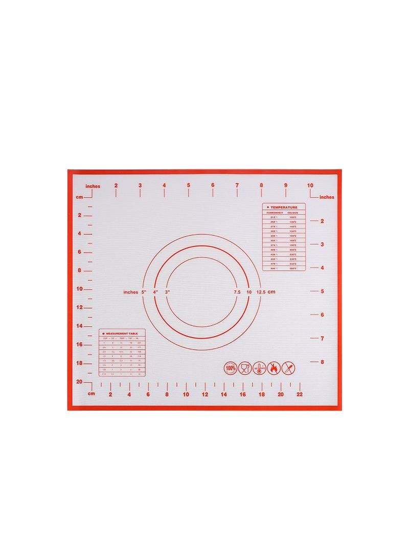 Bluejw حصيرة خبز سيليكون غير لاصقة 20" × 28" ، حصيرة طهي سيليكون سميكة إضافية غير لاصقة مع قياسات ، حصيرة لف العجين ، حصيرة بيتزا كبيرة غير قابلة للانزلاق ، حصيرة طهي معجنات - Image 1