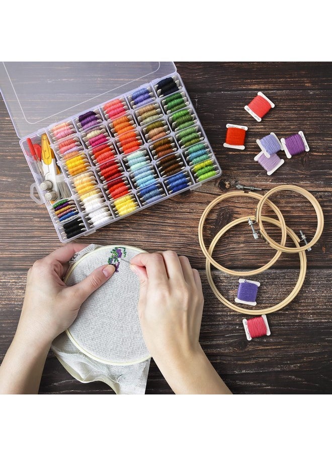 Peirich Embroidery Floss Cross Stitch Supplies Friendship Bracelets String Kit Embroidery Floss Kits With Organizer Box Gift For Halloween Christmas Birthday  - Image 3