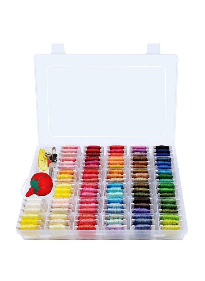Peirich Embroidery Floss Cross Stitch Supplies Friendship Bracelets String Kit Embroidery Floss Kits With Organizer Box Gift For Halloween Christmas Birthday  - Image 1
