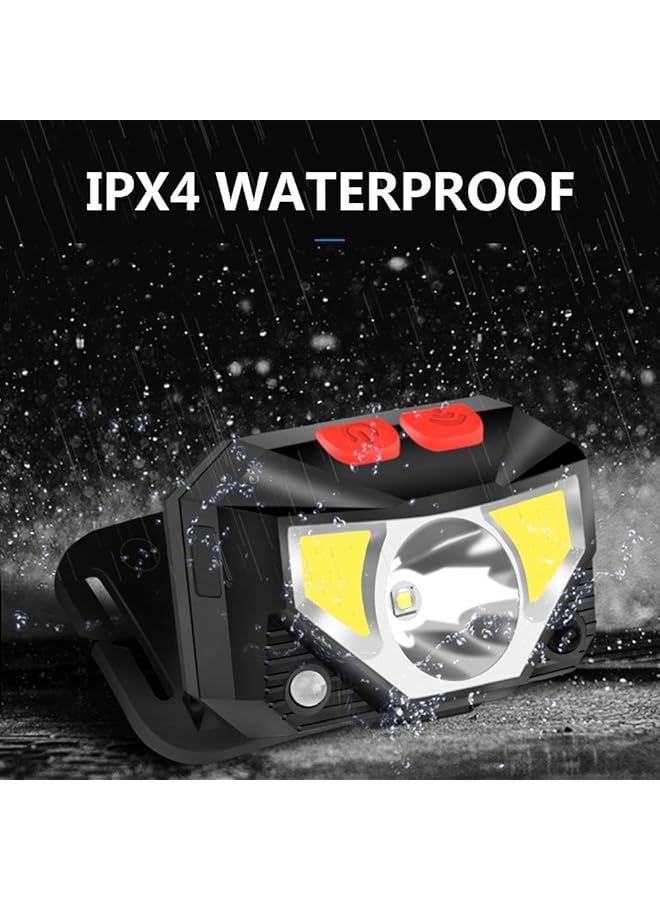 SKY-TOUCH 2 Pack Rechargeable Headlamp Flashlight 800 Lumens Motion Sensor Head Lamp Ipx4 Waterproof Bright White Cree Led & Red Light Perfect For Running Camping Hiking & More - Image 2