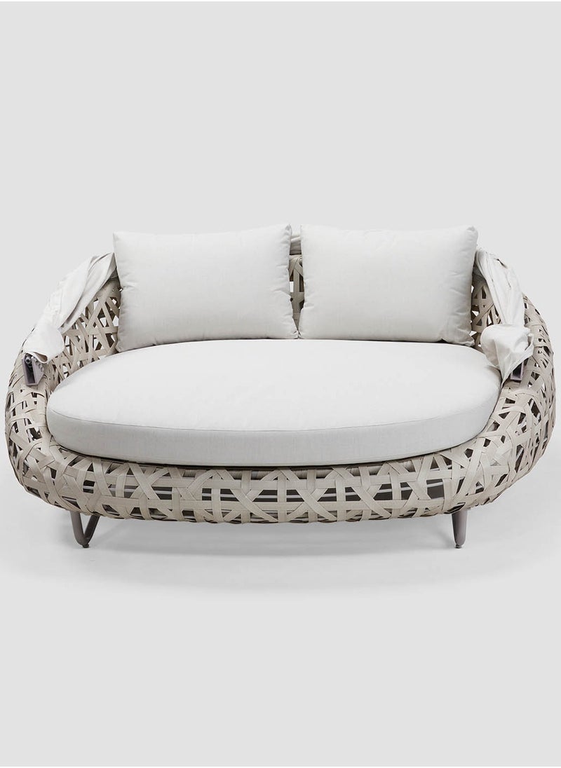 AL HUZAIFA FURNITURE Curl Outdoor Lounge Bed With Canopy  - Image 3