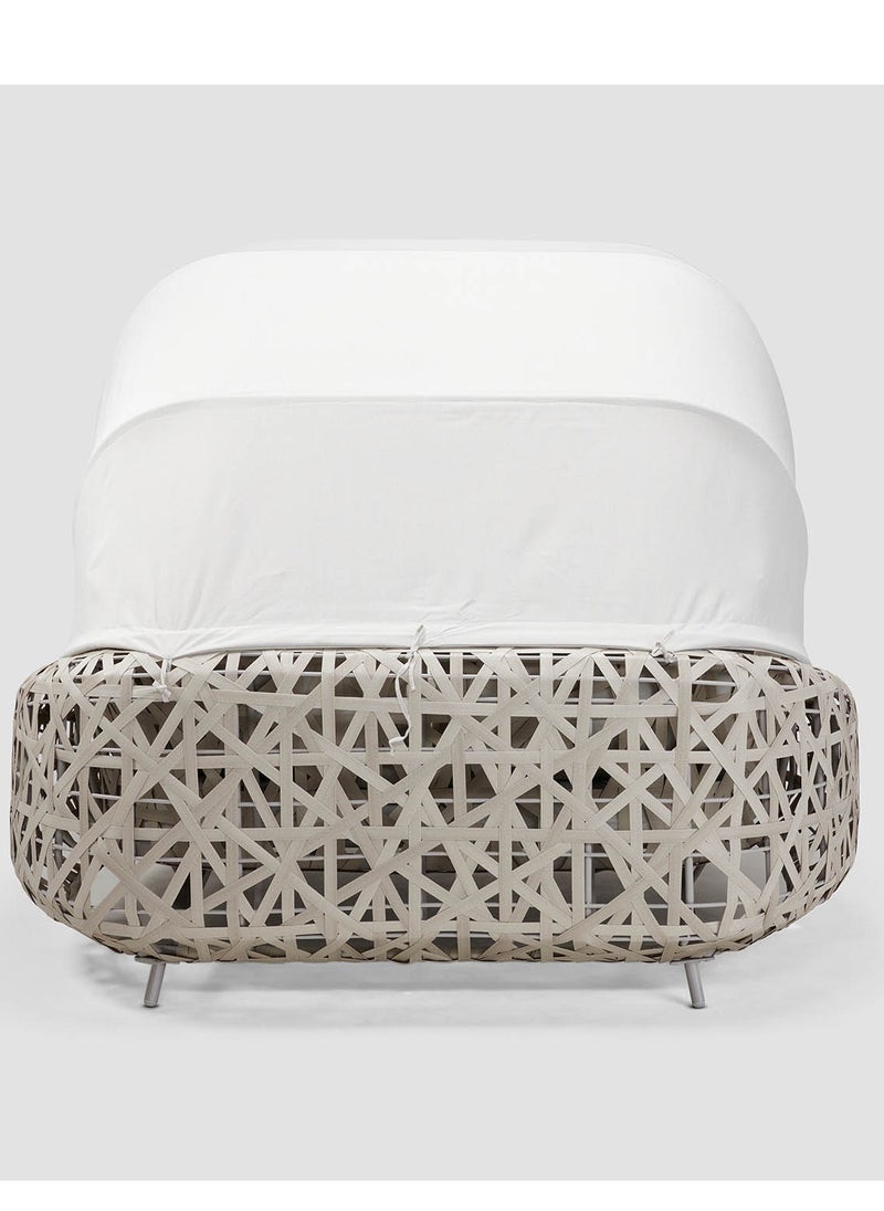AL HUZAIFA FURNITURE Curl Outdoor Lounge Bed With Canopy  - Image 4