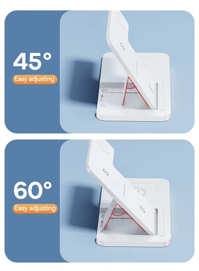 ريماكس محطة شحن لاسلكية 3 في 1 قابلة للطي، بزاوية قابلة للتعديل، لشحن الهواتف المحمولة لاسلكيًا، وشحن ساعات أبل لاسلكيًا، وشحن سماعات الأذن لاسلكيًا، تدعم أجهزة iPhone 17/16/15/14/13/12/Pro/ProMax/Plus/Air/AirPods/iWatch، إلخ، باللون الأسود. - Image 3