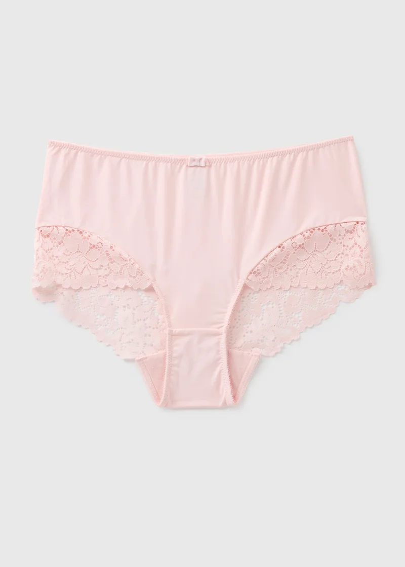 Matalan Pink Lace Detail Midi Knickers