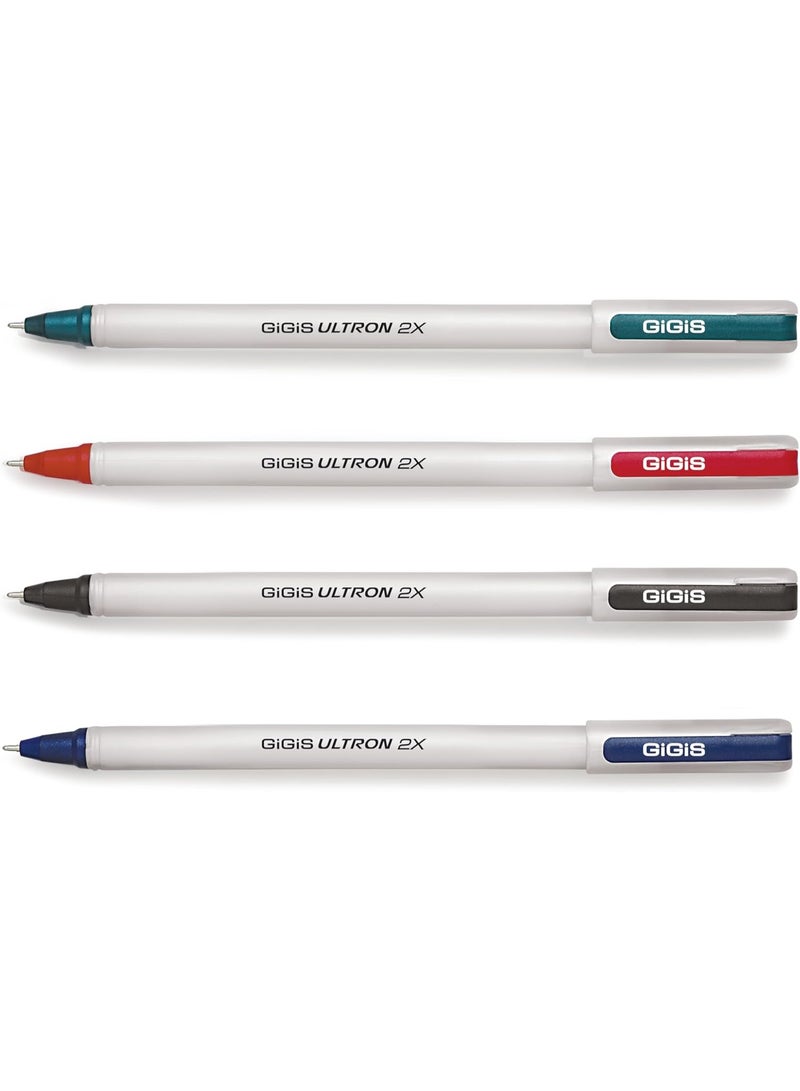 GiGiS Ultron 2X Ball Pen 12-Pieces, 0.7 mm Tip Size Ballpen, Blue - Image 2