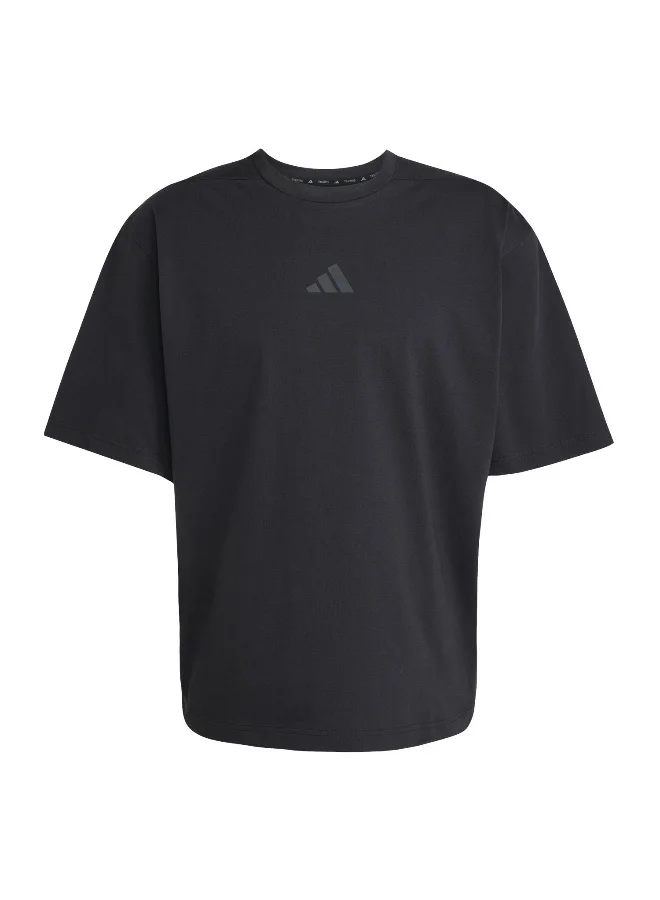 Adidas Oversize Tee Black Training T-Shirts For Men XS