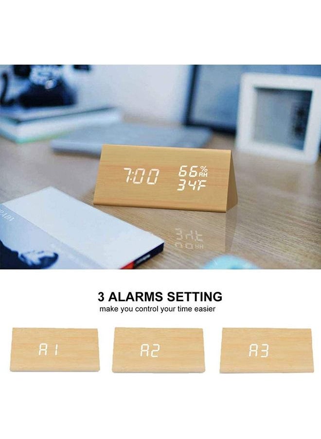 Arabest LED Digital Wooden Alarm Clock  - Image 2