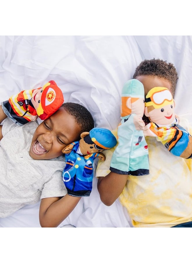 Melissa & Doug Jolly Helpers Hand Puppets (Set of 4) - Construction Worker, Doctor, Police Officer, and Firefighter - Role Play Hand Puppets, Soft Hand Puppets For Toddlers Ages 2+ - pzsku/Z86ECEF9DFF09CC5DA7DDZ/45/_/1729414984/c5754127-70b4-4a4b-8e43-e8acc99f4239