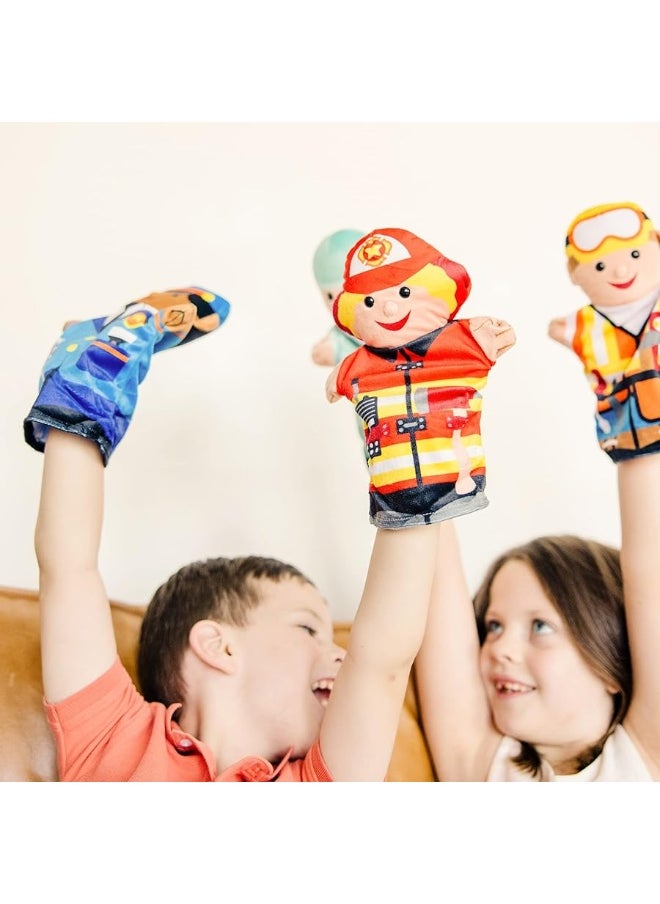 Melissa & Doug Jolly Helpers Hand Puppets (Set of 4) - Construction Worker, Doctor, Police Officer, and Firefighter - Role Play Hand Puppets, Soft Hand Puppets For Toddlers Ages 2+ - pzsku/Z86ECEF9DFF09CC5DA7DDZ/45/_/1729414987/edd68b4c-15f4-42f6-b2d4-4eaf920c918a