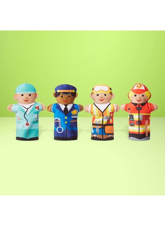 Melissa & Doug Jolly Helpers Hand Puppets (Set of 4) - Construction Worker, Doctor, Police Officer, and Firefighter - Role Play Hand Puppets, Soft Hand Puppets For Toddlers Ages 2+ - pzsku/Z86ECEF9DFF09CC5DA7DDZ/45/_/1729415004/fcee668d-2758-483a-923c-58d5a80c8e6d