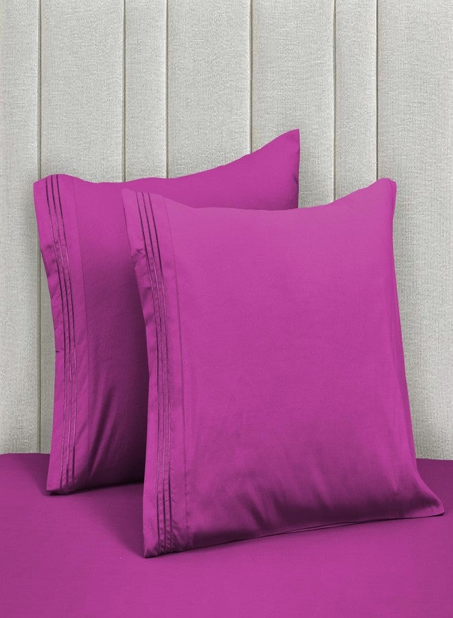 Mocassi Pillowcases 1800 Premium Hotel Quality - Easy Care, Smooth Weave, Wrinkle and Stain Resistant, Easy Slip-On, 2-Piece Set, Standard/Queen Pillowcase, Pink - Image 1