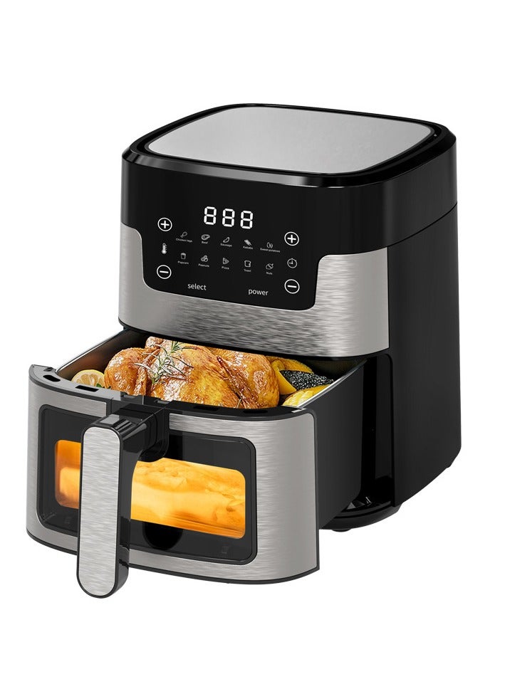 5L High-Definition Large-capacity Multi-functional Stainless Steel Air Fryer for Home Baking  - Image 1