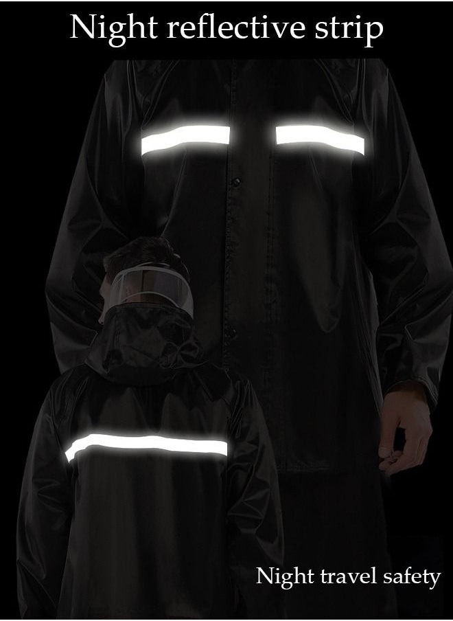 DUNISO - Rain Suit Jacket and Trouser Suit Raincoat Hooded Rain Poncho Lightweight Emergency Jacket for Men and Women Outdoor All-Sport Waterproof Breathable Anti-storm - Image 1