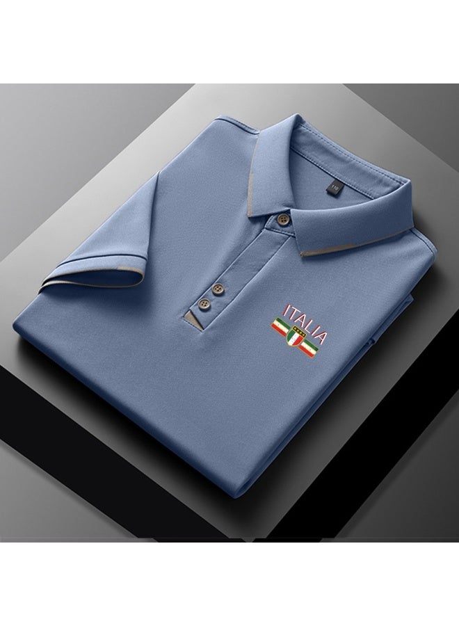 High-end new men’s premium casual/business/team wear leisure print polo shirt.
