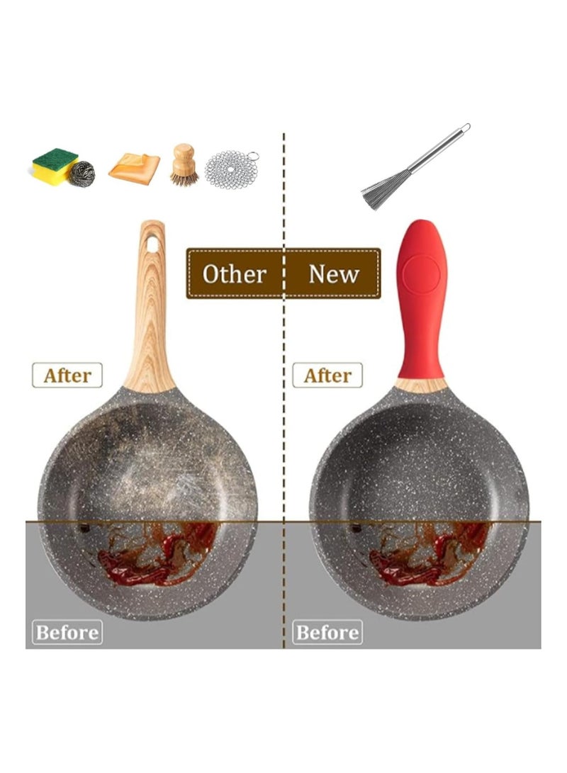 Stainless Steel Pot Brush with Long Handle – Heavy-Duty Wire Brush for Dish & Pan Cleaning, Rust-Resistant Kitchen Scrubber for Tough Grease & Burnt Food - Image 4