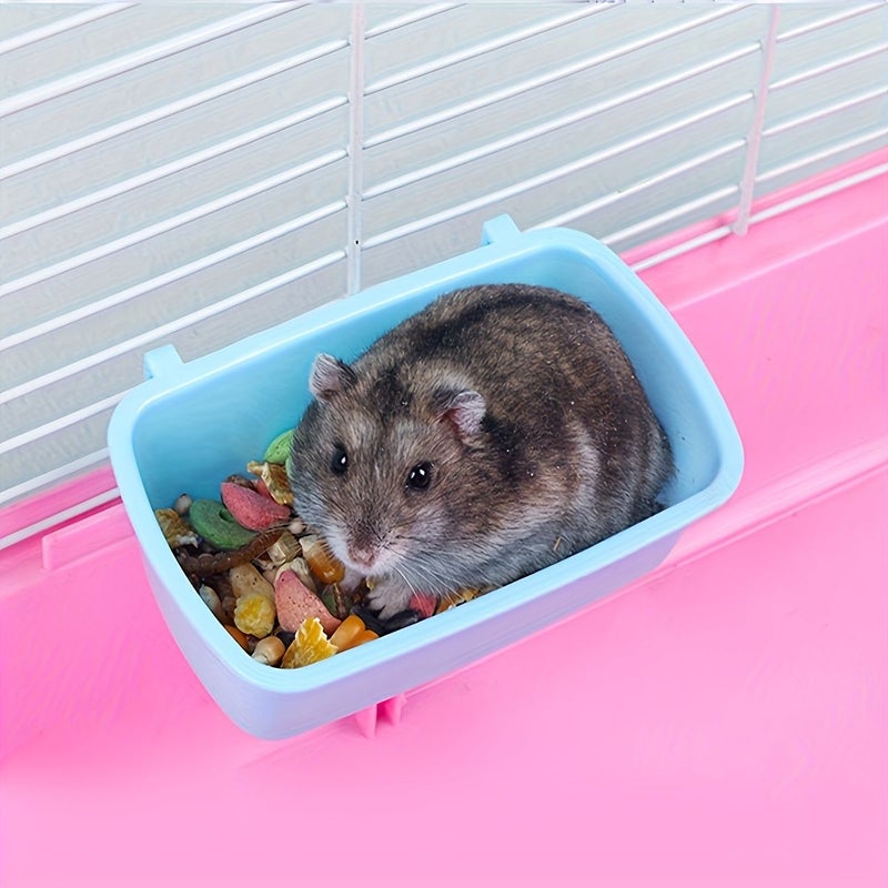 3 قطع صندوق طعام معلق مستطيل صغير للحيوانات الأليجة ألوان عشوائية مقاس 4.72 × 2.76 × 1.38 بوصة - Image 2