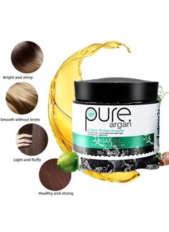 PURE 500ml Argan Oil Collagen Hair Mask Nourishes Hair Repair Damaged Hair Argan Oil Hair Mask Moisturizing Hydrating Nourishing Collagen Hair Mask Smooth Hair Cream  - Image 4