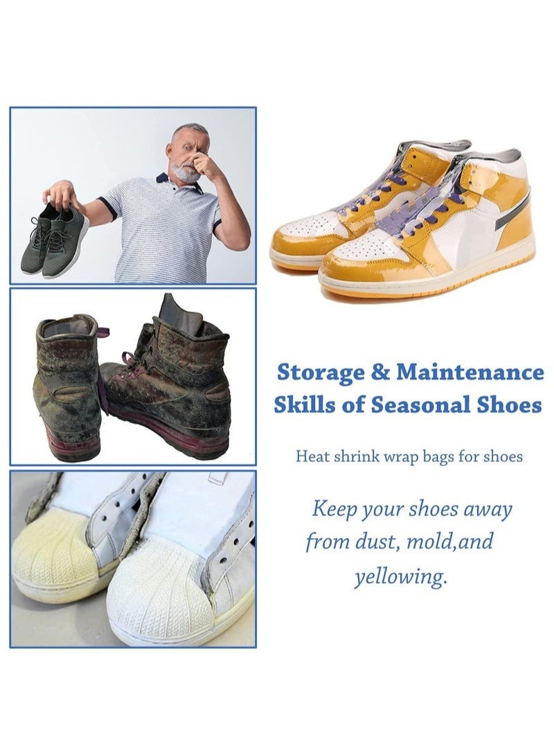 100PCS 28 x 45cm Heat Shrink Bag for Shoes,PVC Shrink Film Heat Seal Bags Shrink Wrap Bags,Clear Odorless Moisture Proof Shrink Wrap Film for Shoes Protector,Gifts Packing,Books,Cosmetics,Soaps - Image 3