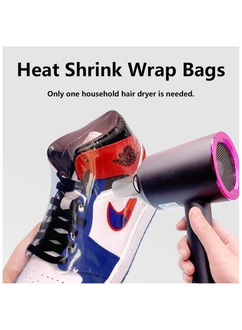 100PCS 28 x 45cm Heat Shrink Bag for Shoes,PVC Shrink Film Heat Seal Bags Shrink Wrap Bags,Clear Odorless Moisture Proof Shrink Wrap Film for Shoes Protector,Gifts Packing,Books,Cosmetics,Soaps - Image 2