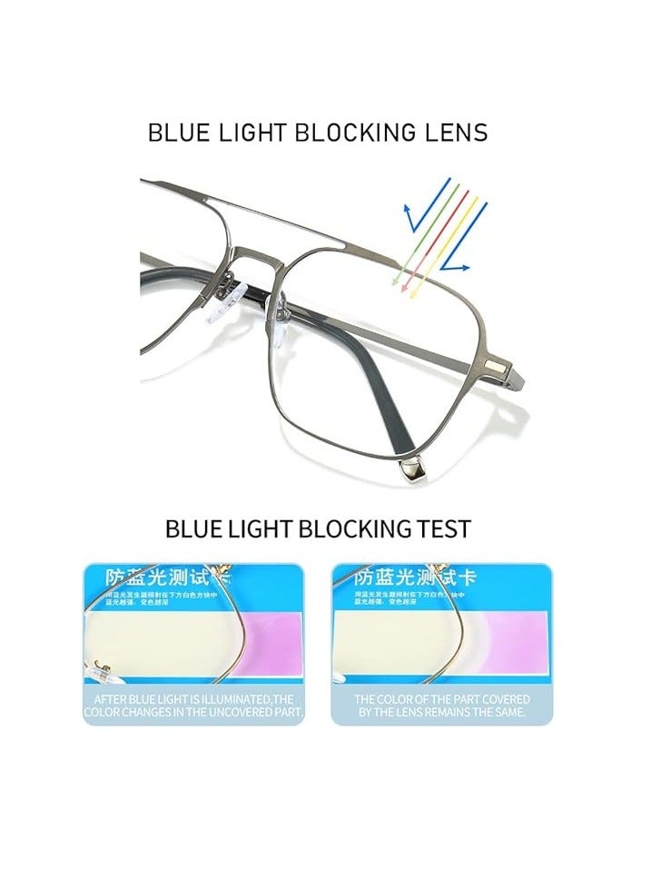 KASTWAVE Magnetic Clip on Sunglasses for Men & Women Polarized UV Protection Retro Square Eyeglasses Fit Over Night Driving (3 PCS) - Image 5