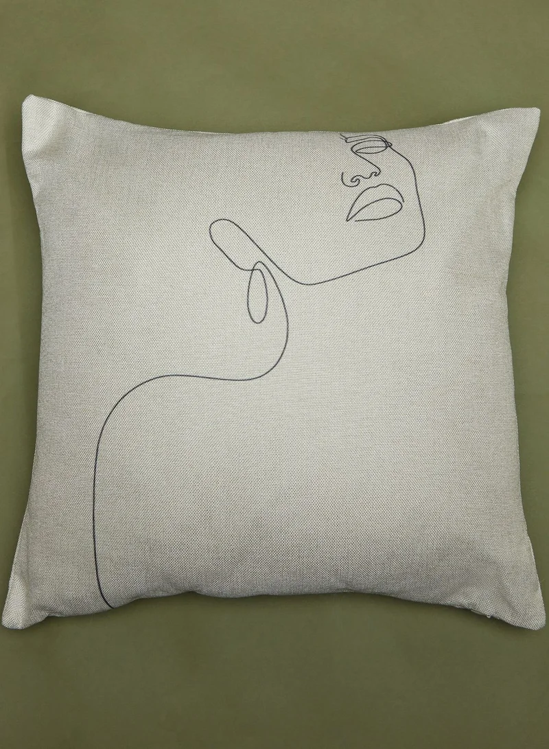 AURORA Illustration Print Cushion With Insert 45cm x 45cm