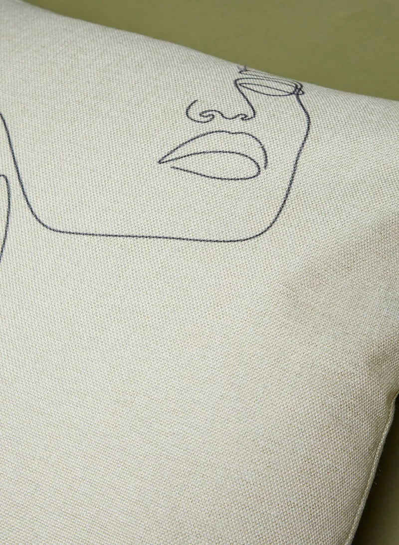 AURORA Illustration Print Cushion With Insert 45cm x 45cm