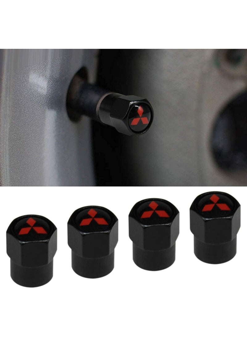 Hisport Hex 016 Black 4pcs Universal Car Tire Valve Stem Caps Air Cover Fit Mitsubishi Accessories - Image 4