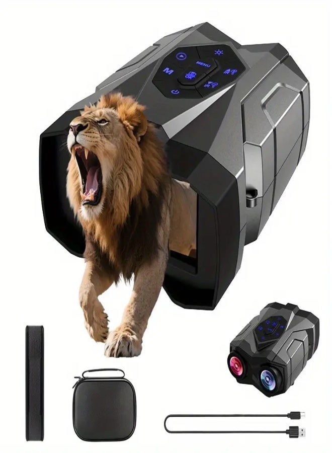 4K Ultra HD Infrared Night Vision Binoculars with 16X Digital Zoom & 4.5-Inch Large HD Screen, 10X Optical Magnification, 9-Level Infrared Adjustment, 5000mAh Rechargeable Battery, Day/Night Dual Mode – Ideal for Hunting, Fishing, Camping & Night Surveillance - Image 1