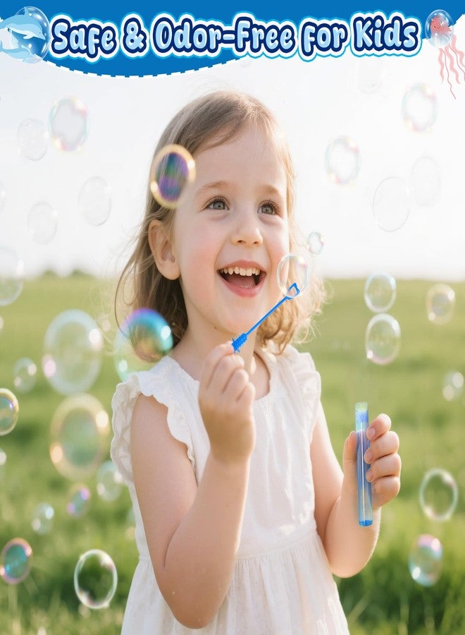 LovesTown 32Pack Bubbles Party Favors for Kids, 8Styles Ocean Animals Mini Bubbles Wands, Classroom Prizes Treasure Box Toys for Classroom, Under the Sea Party Toys, Goodie Bag Stuffers Fillers - Image 2