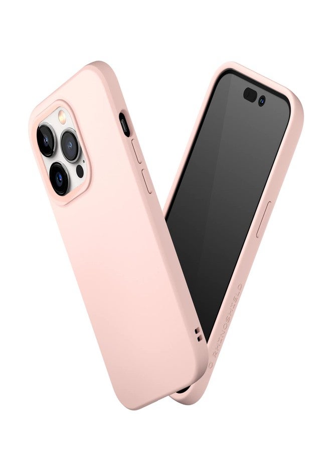 RhinoShield Case Compatible with [iPhone 14 Pro] | SolidSuit - Shock Absorbent Slim Design Protective Cover with Premium Matte Finish 3.5M / 11ft Drop Protection - Blush Pink - Image 1