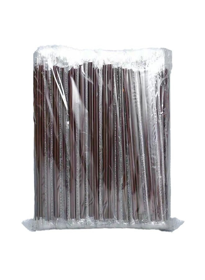 Much Hotter 100 Pcs Individually Packaged Black Plastic Extra Long Flexible Disposable Drinking Straws,Coffee Stirrers.Disposable Plastic Drink Stirrer Sticks Safety Two-hole coffee straw (7inch) - Image 1