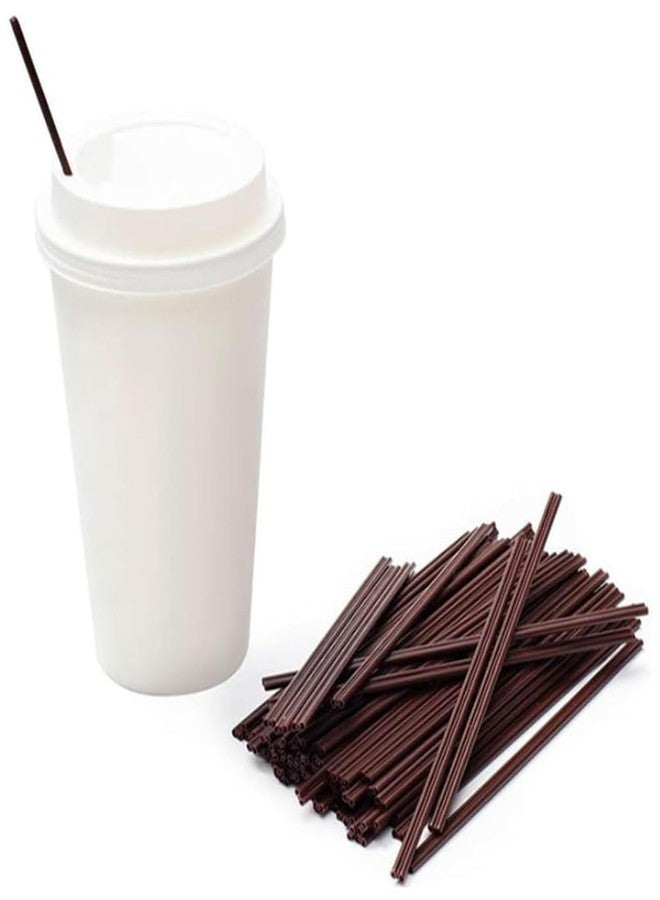 Much Hotter 100 Pcs Individually Packaged Black Plastic Extra Long Flexible Disposable Drinking Straws,Coffee Stirrers.Disposable Plastic Drink Stirrer Sticks Safety Two-hole coffee straw (7inch) - Image 3
