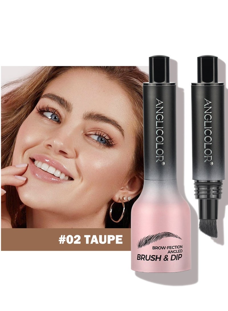 Anglicolor Liquid Microblading Eyebrow Pen with Angled Brush, Hair-Like Strokes for Natural Shaping and Filling, Long-Lasting Quick-Dry Waterproof Brow Pencil for Beginners (#02 taupe) - Image 2
