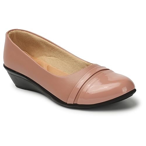 Denill Women Slip on Bellies(Ballet Flats) Peach UK 9 - Image 5