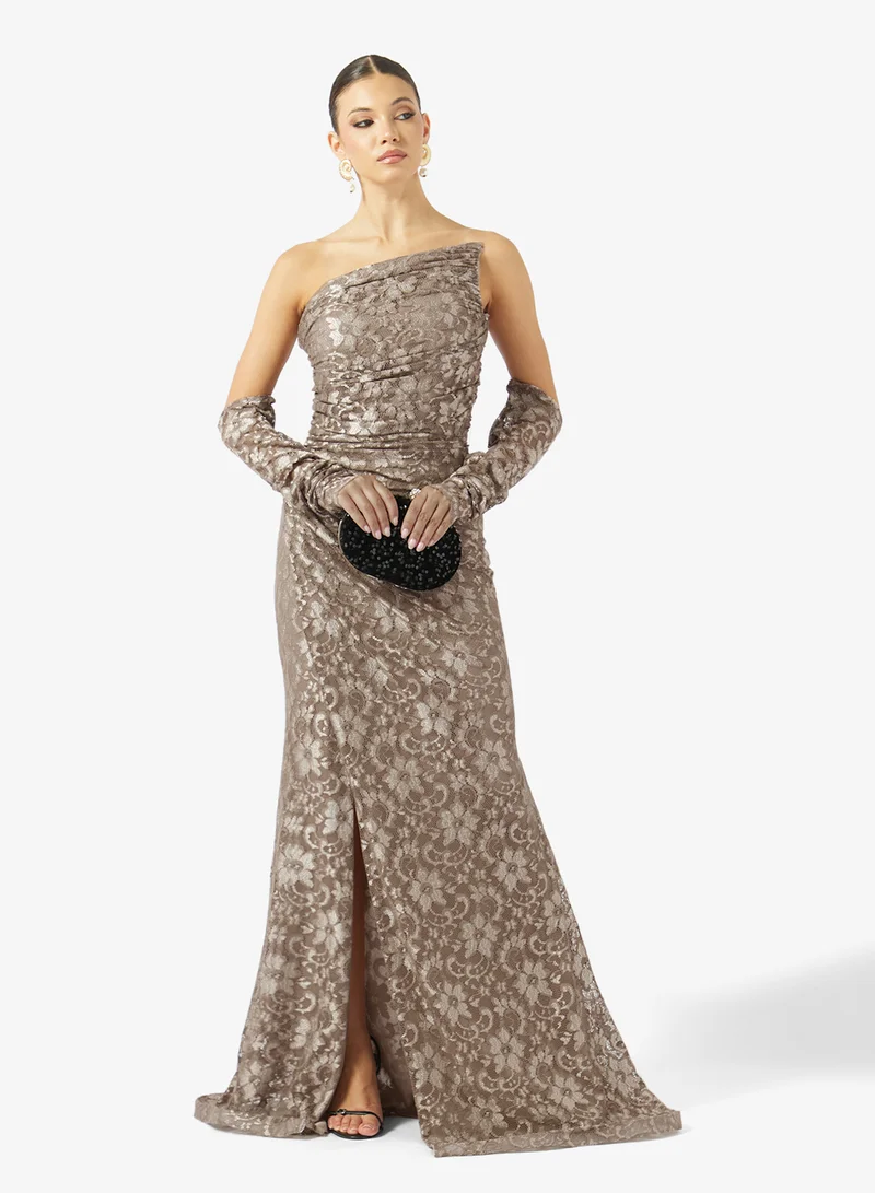 Akadia Fashion  CURVED BUST DANTEL DRESS for Women | Best Price UAE