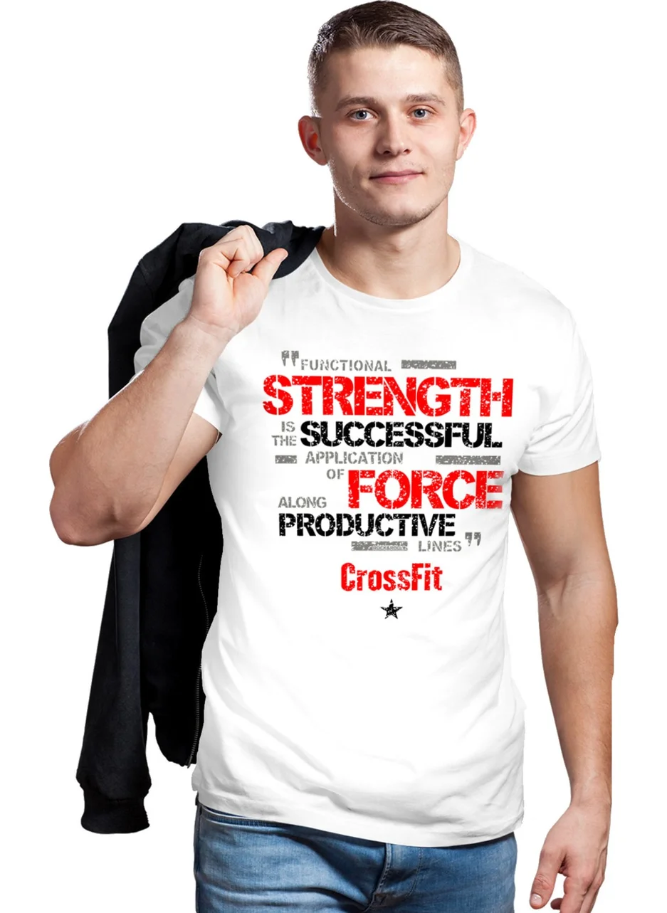 Rock&Roll Strong Crossfit White Men's T-shirt